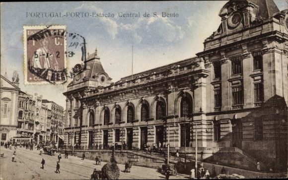 Postcard Porto Portugal, Central Station