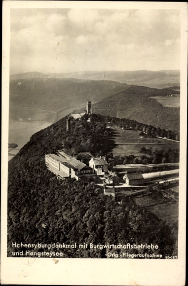KP Hohensyburg Syburg Dortmund, pomnik Hohensyburg, restauracje zamkowe, Hengsteysee, lotnik