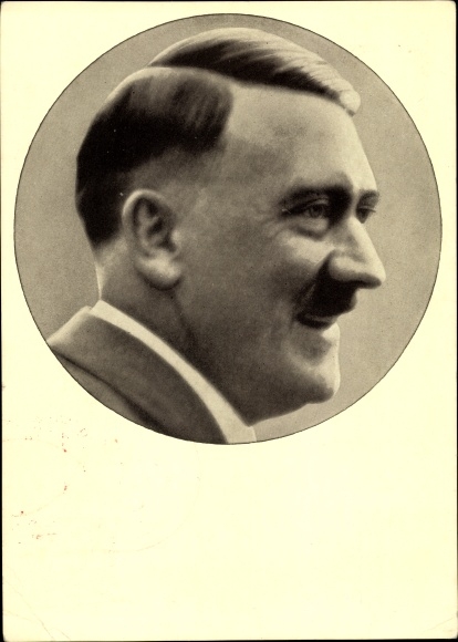 Postcard Führer and Reich Chancellor Adolf Hitler, portrait, Men of the Time No. 91