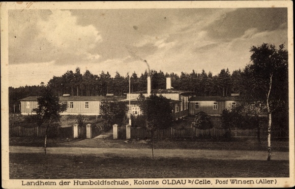 Postcard Oldau Hambühren in Lower Saxony, country home of the Humboldt School