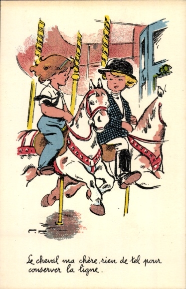 Artist Postcard Children, Carousel