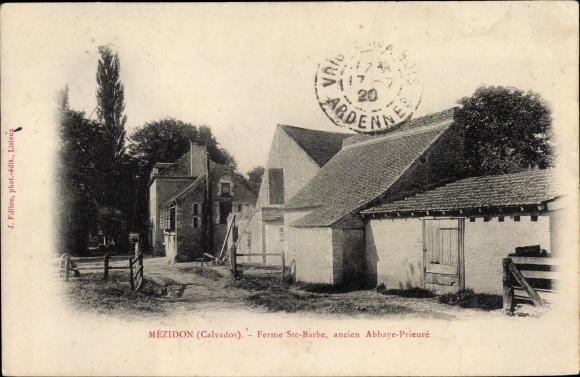Postcard Mézidon Calvados, Sainte Barbe Farm, former Abbey Prioress