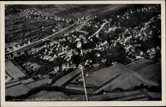 Postcard Gomaringen Baden Württemberg, view of the town, aerial photo