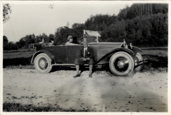 Foto Automobil und Passagiere, Mariazellerfahrt 1929
