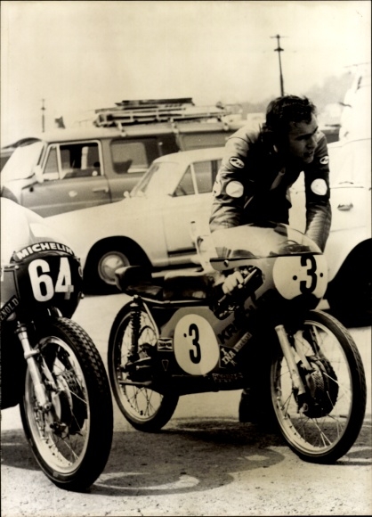 Photo motor racing, motorcycle racer, Van Kessel, Henk, motorcycle