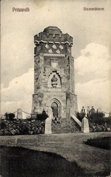 Postcard Pritzwalk in the Prignitz, Bismarck Tower