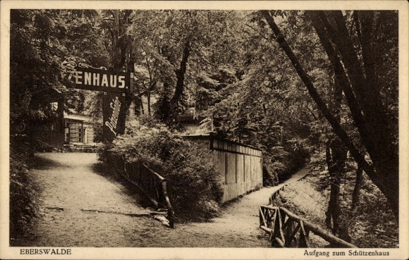 Ak Eberswalde in der Mark, Aufgang zum Schützenhaus