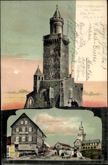 Postcard Niederreifenberg Schmitten im Taunus, Großer Feldberg, Feldbergturm