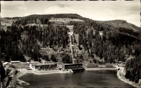Ak Häusern im Schwarzwald, Restaurant Schwarzabruck, Schluchsee-Kraftwerk