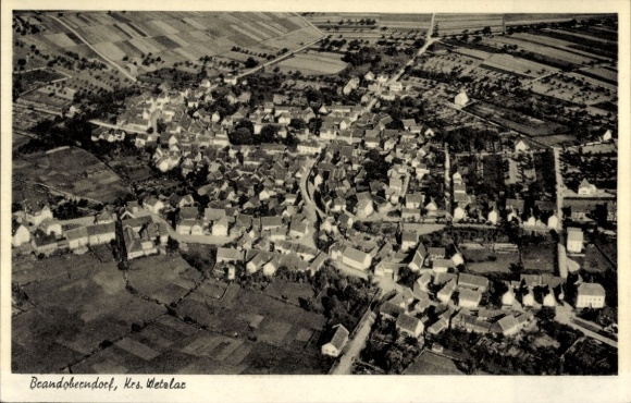 Postcard Brandoberndorf Waldsolms in Hesse, aerial photograph