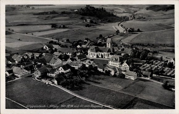 Ak Wiggensbach im Allgäu, Fliegeraufnahme