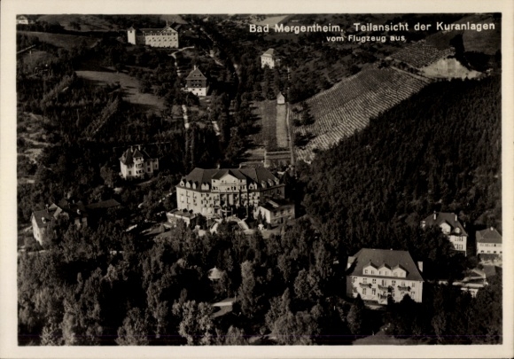 Postcard Bad Mergentheim in Tauberfranken, spa facilities, aerial photograph