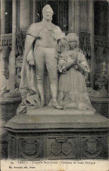 KP Dreux Eure et Loir, pomnik Ludwika Filipa, dziecko, kaplica św. Ludwika, Dreux