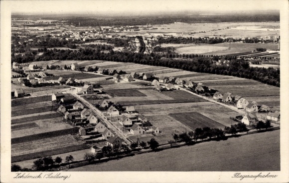 Postcard Zehdenick in Brandenburg, aerial photograph