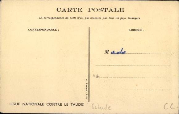 Artist Postcard Poulbot, Francisque, Mom needs the ironing board