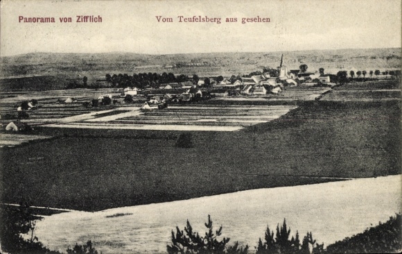 Postcard Zyfflich Kranenburg am Niederrhein, general view, Teufelsberg