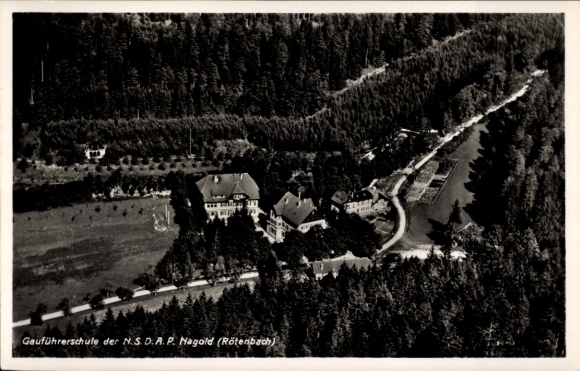 Ak Nagold im Schwarzwald, Fliegeraufnahme, Gauführerschule der NSDAP