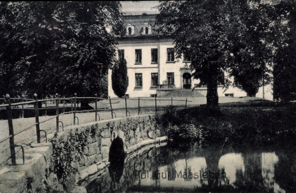 Ak Holzdorf in Schleswig Holstein, Gut Maasleben, Brücke