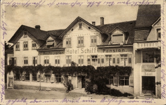Postcard Kressbronn am Bodensee, Hotel Pension Schiff