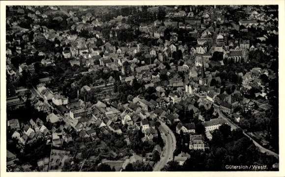 Postcard Gütersloh in Westphalia, aerial photograph