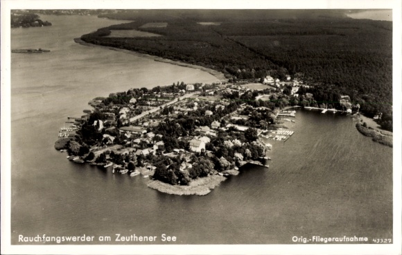Ak Berlin Köpenick Schmöckwitz Rauchfangswerder, originele luchtfoto 43327