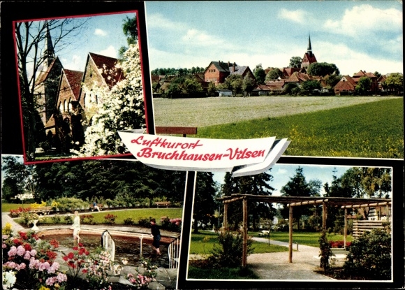 Postcard Bruchhausen Vilsen Lower Saxony, place, church