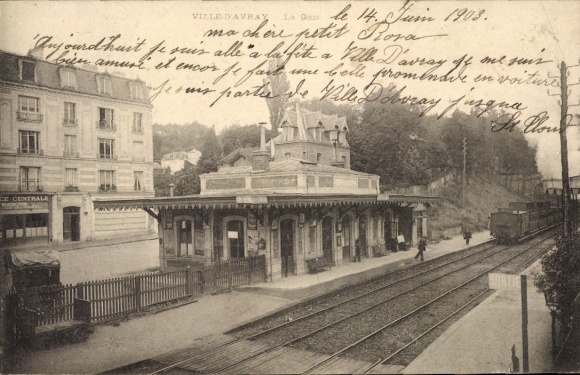 Ak Ville d'Avray Hauts de Seine, Bahnhof