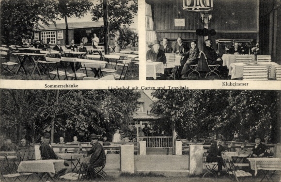 Postcard Hamburg Altona Osdorf, Restaurant zum Lindenhof, Club Room, Flurstraße 312