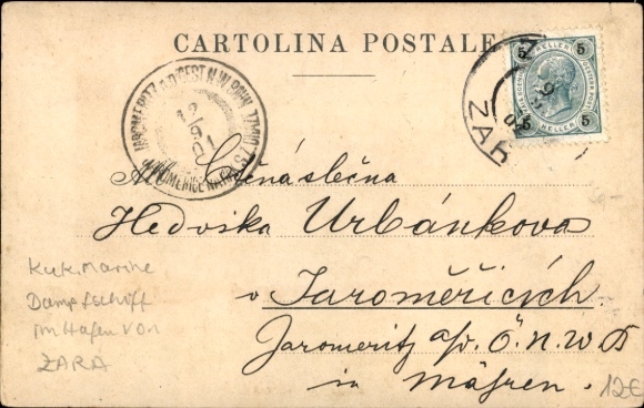 Postcard Zadar Zara Croatia, Riva vecchia