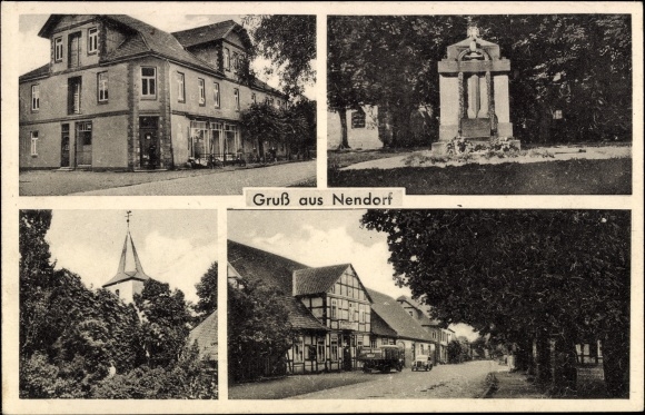 PC Nendorf Stolzenau on the Weser, street section, memorial