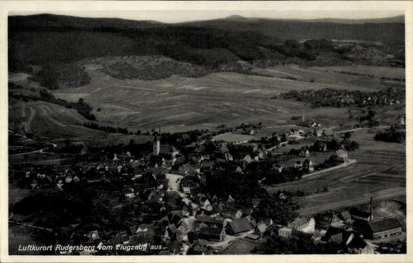 Ak Rudersberg in Württemberg, Luftaufnahme von  Landhäuser, Landschaft, keine Persönlichkeiten