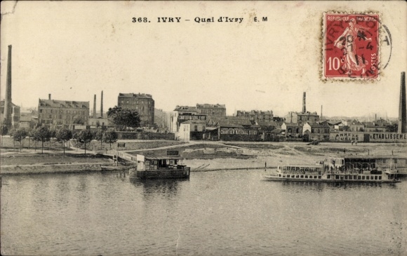 Ak Ivry sur Seine Val de Marne, Quai d'Ivry