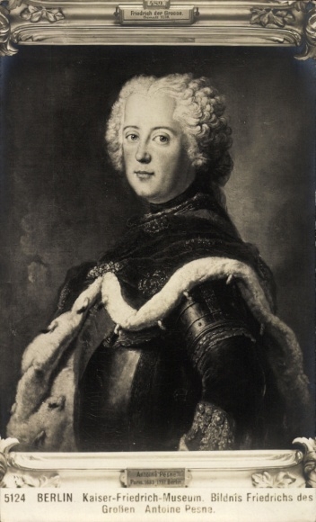 Artysta KP Pesne, Król Prus Fryderyk II, Fryderyk Wielki, Portret
