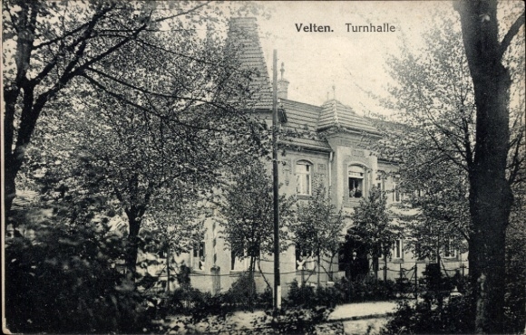 Postcard Velten in der Mark, gymnasium