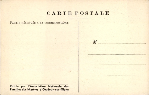 Postcard Oradour sur Glane Haute Vienne, vue generale des cadavres dans une grange
