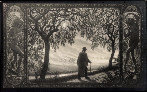 Art Nouveau Artist Postcard Fidus, No. 56, Elfenwanderer