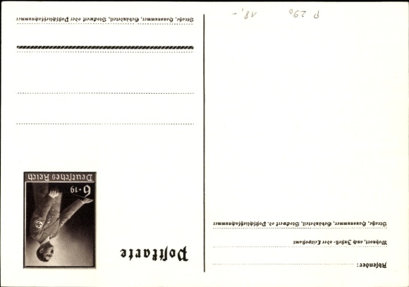 Postal stationery artist Postcard Klein, Only one can win and that is us, quote Adolf Hitler