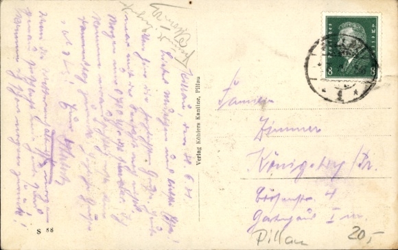Postcard Baltijsk Pillau East Prussia, Skagerak Barracks