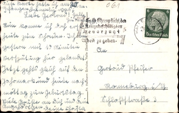 Postcard Halle an der Saale, University