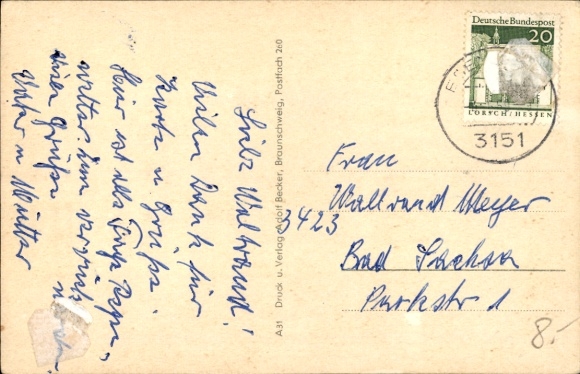 Postcard Edemissen in Lower Saxony, convalescent home, Florentineweg, shop Wendelmuth