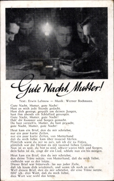 Lied Ak Gute Nacht Mutter, Erwin Lehnow, Werner Bochmann, Wehrmacht