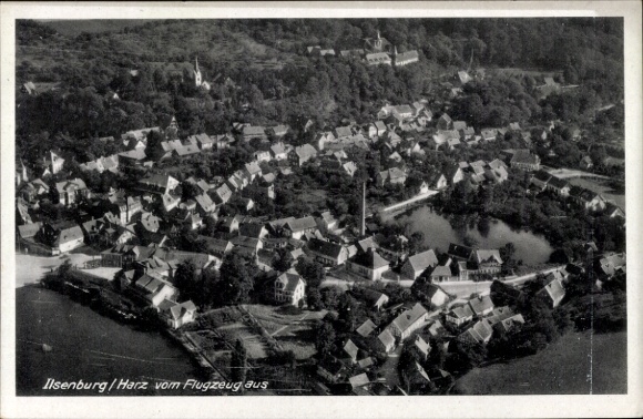 Ilsenburg in the Harz Mountains, aerial photograph