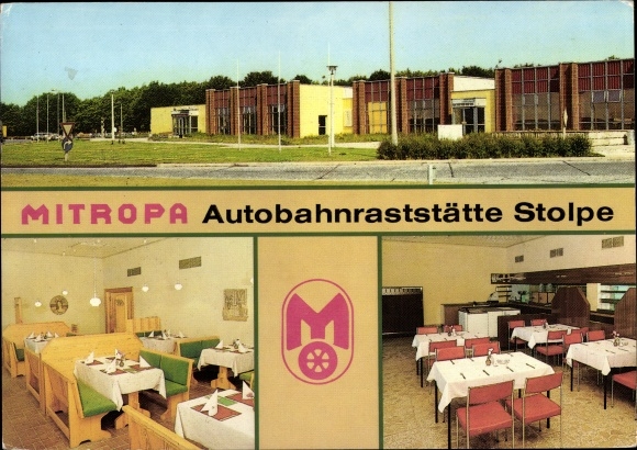 KP Stolpe w Meklemburgii na Pomorzu Przednim, obszar obsługi autostrady Mitropa, widok wnętrza