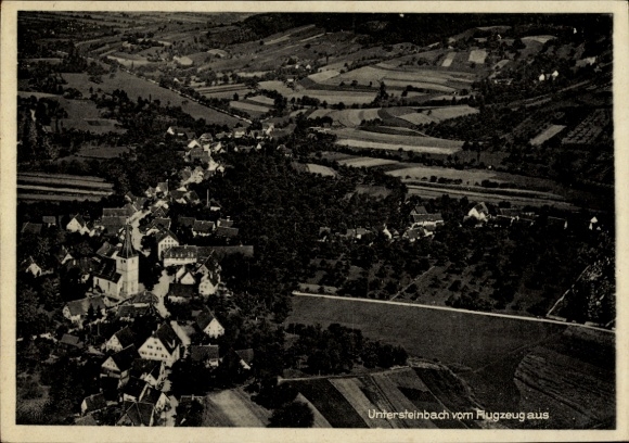 Postcard Untersteinbach Pfedelbach in Württemberg, aerial photograph