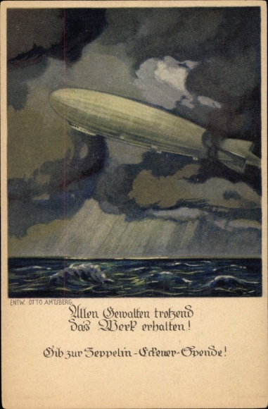 Kunstenaar Ak Amtsberg, O., Zeppelin, Zeppelin-Eckener donatie