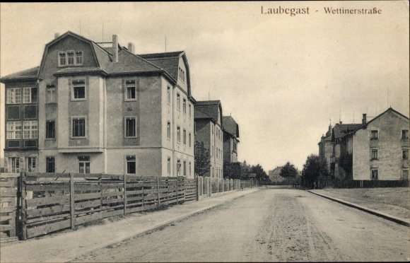 Briefkaart Dresden Laubegast, Wettinerstrasse