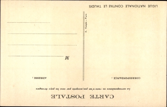 Artist Postcard Poulbot, Francisque, It&#39;s those of the first who are mouths, National League against slums