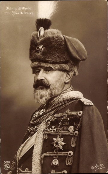 KP króla Wilhelma I Wirtembergii, portret, mundur husarski