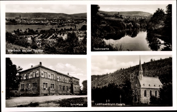 PC Werbach an der Tauber, Liebfrauenbrunnkapelle, overall view, Tauber party, school