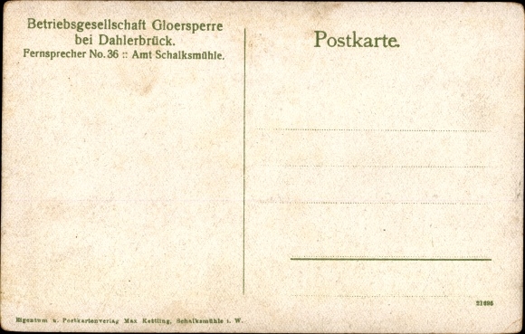 Postcard Dahlerbrück Schalksmühle in Volmetal, Gloertalsperre with surroundings